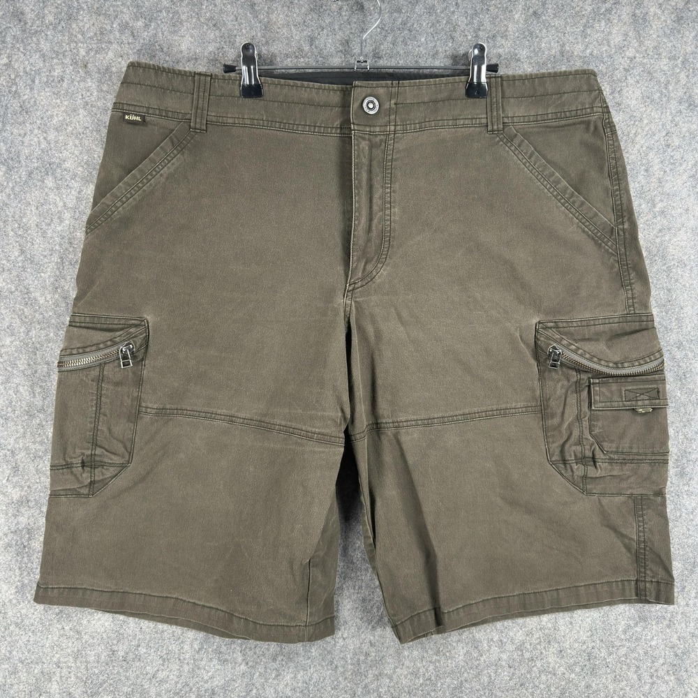 Kuhl Ambush Cargo Shorts Mens 40 Brown 11 In Inseam Stretch Hiking Outdoor‎